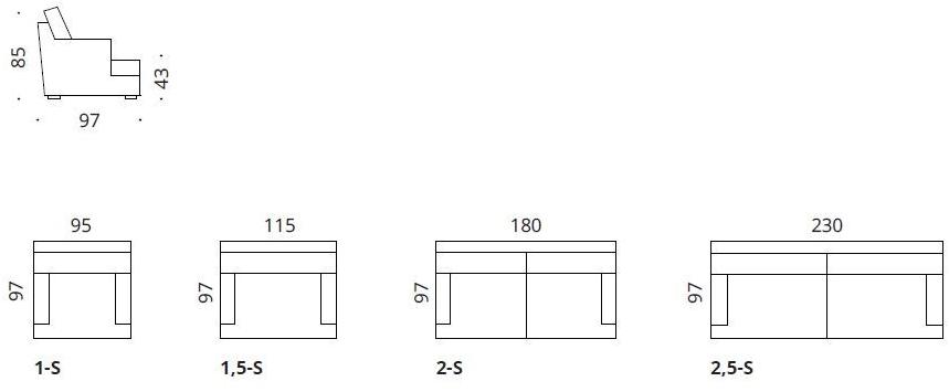 SOFTREND 2-х местный тканевый диван со съемным чехлом Hugo sun-id-1496411 - Вид №5