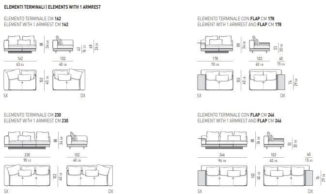 Minotti Секционный кожаный диван Connery sun-id-1360756 - Вид №5