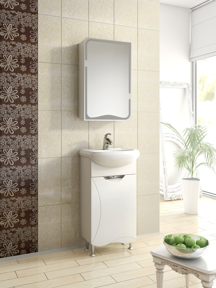 Тумба с раковиной Callao 400 (Азов)400⨉200⨉830 мм белый Santreyd sun-id-664588 - Вид №4