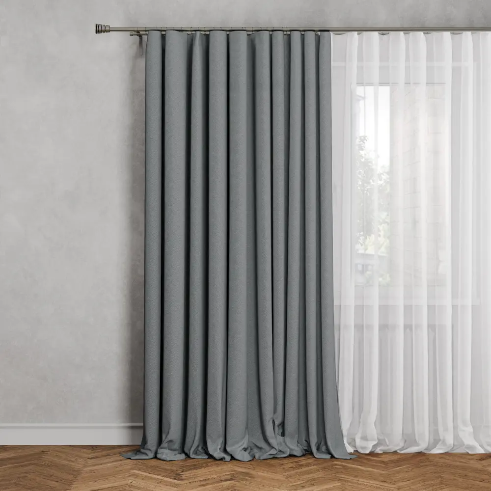 Штора на ленте Son 140x280 см цвет серый MIAMOZA STLM-2151814