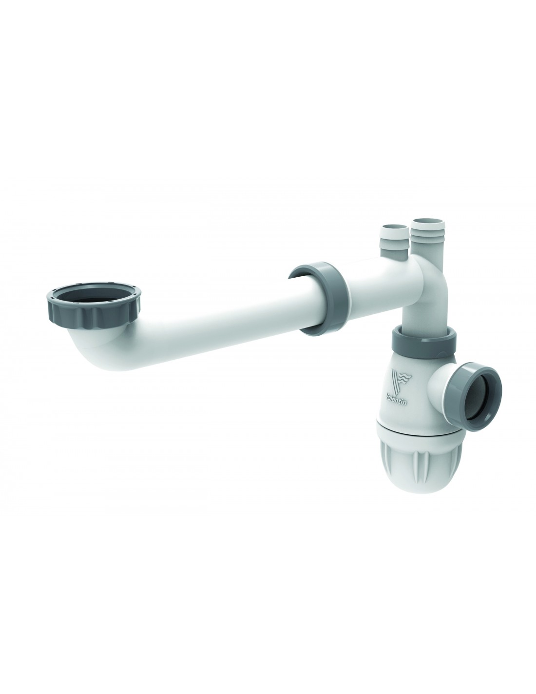 611100 001 03  Трубка Connectic для умывальника, слив Д. 32 мм, полностью регулируемый, NF, упаковка 50 шт. Valentin Белый 