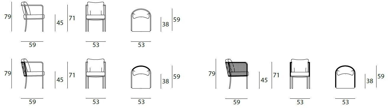 Living Divani Стул из стали с подлокотниками Café CAFÈ sun-id-1357622 - Вид №8