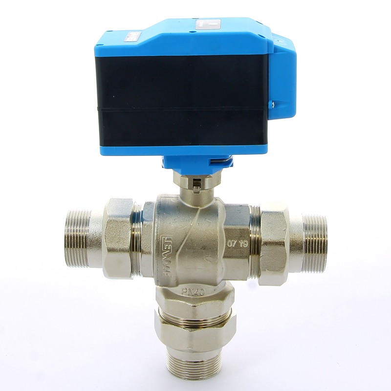 Кран шаровой с разъемными соединениями НН трехходовой MODULO PLUS с сервоприводом EMMETI 1"1/2 01425712 - Вид №3