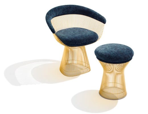 Низкий стул из стали и ткани Knoll Platner ARCH-00049901 - Вид №7