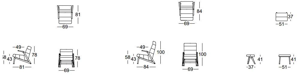 Rolf Benz Подставка для ног из ткани Rolf benz 580 sun-id-1356664 - Вид №3
