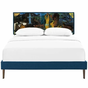 Кровать полутораспальная 140х190 синяя Orleans ICON DESIGNE ДИЗАЙНЕРСКИЕ 096842 Разноцветный;синий