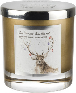 10615177 Royal Worcester Свеча в банке с крышкой Royal Worcester 9см "Забавная фауна","Олень" (золотистая) Воск