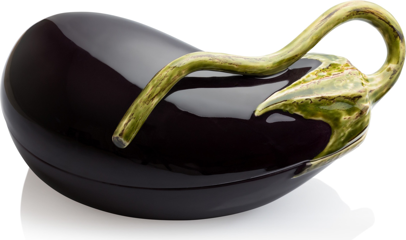 10583845 Bordallo Pinheiro Блюдо для горячего с крышкой Bordallo Pinheiro Баклажан 31,5х17см, керамика Керамика 