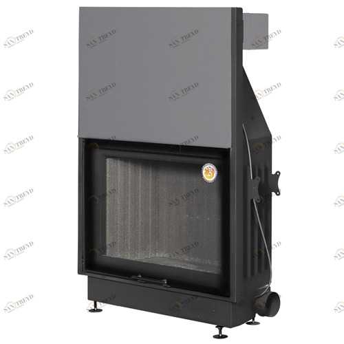 Каминная топка Экокамин Вега 1000MPB принт с подовым горением и черным шамотом 6483