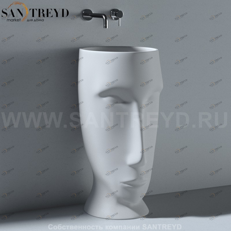 474059 Напольная раковина стоящая круглая Kerasan Artwork