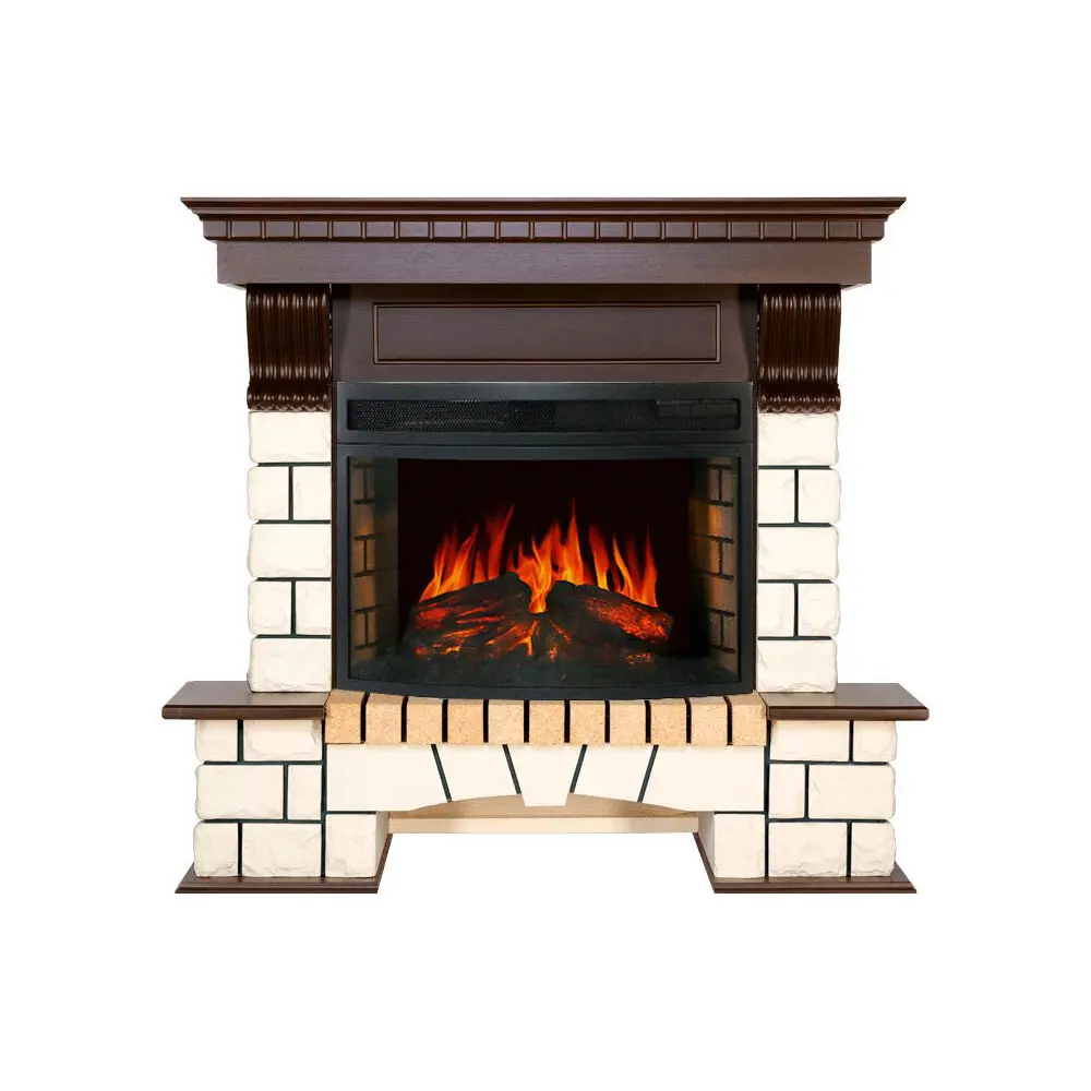 Каминокомплект Royal Flame Pierre Luxe с очагом Dioramic 25 1.5 кВт цвет коричневый 89335231 STLM-2133348 