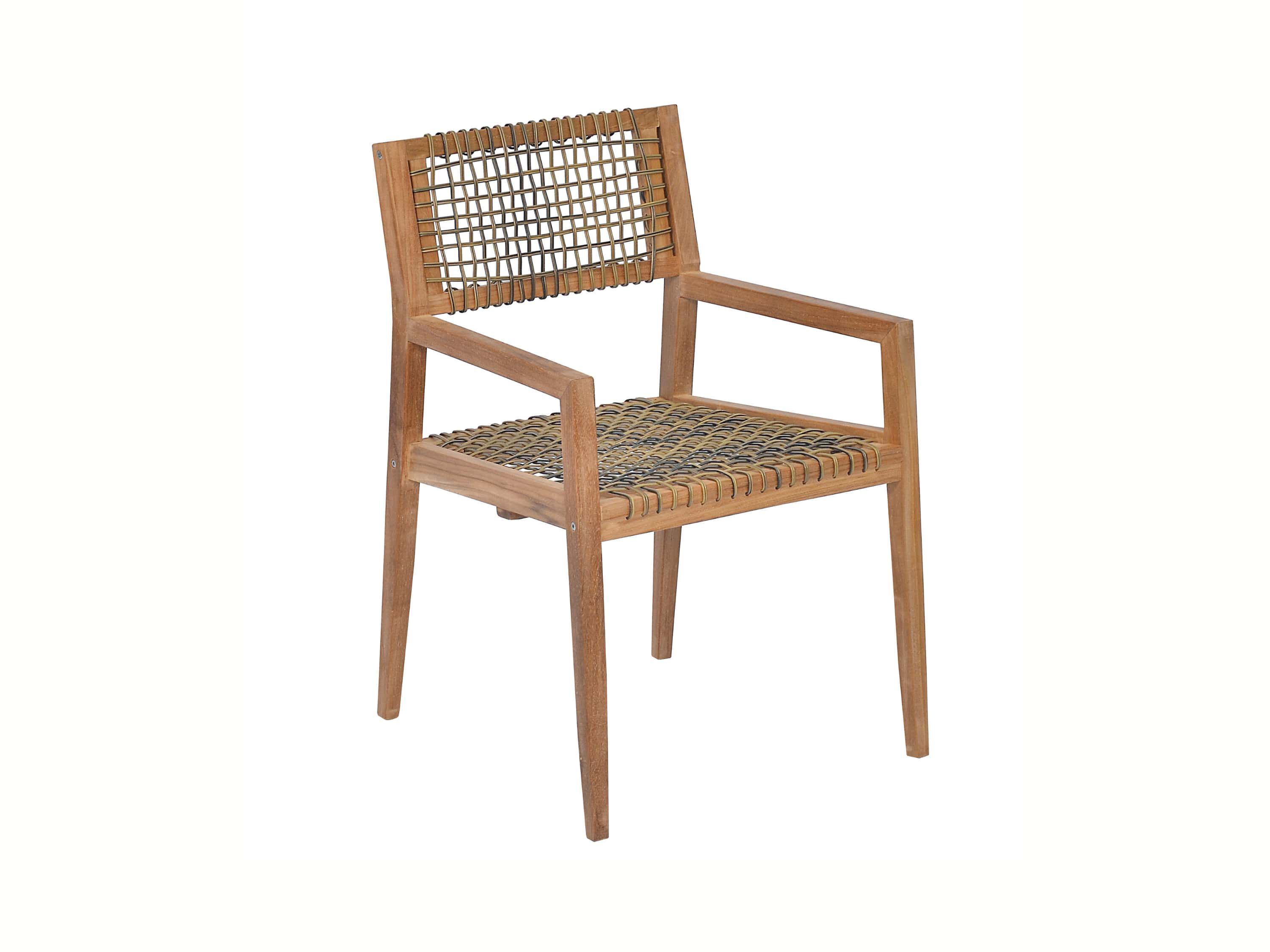 Садовый стул из тика и веревки с подлокотниками cbdesign Vienna Dining ARCH-00112530 - Вид №4