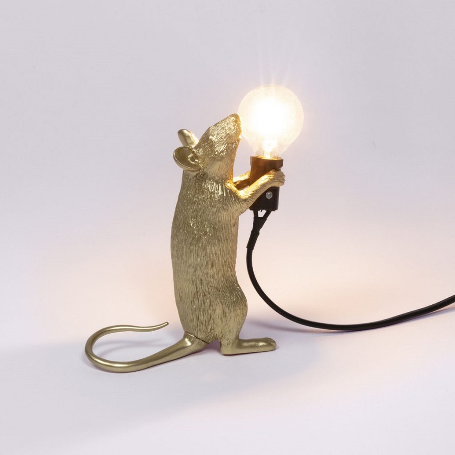 Светильник настольный Mouse Lamp Step, золотой Seletti 14948GLD - Вид №5