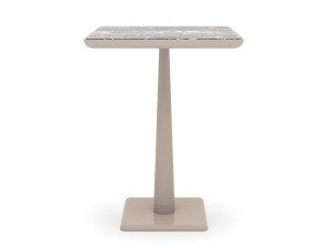 Квадратный стол из стали и стекла