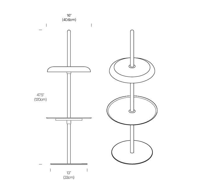 Аккумуляторная светодиодная напольная лампа с полкой Pablo Designs Nivél ARCH-00054483 - Вид №7