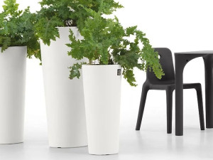 Полиэтилен круглый высокий садовый горшок