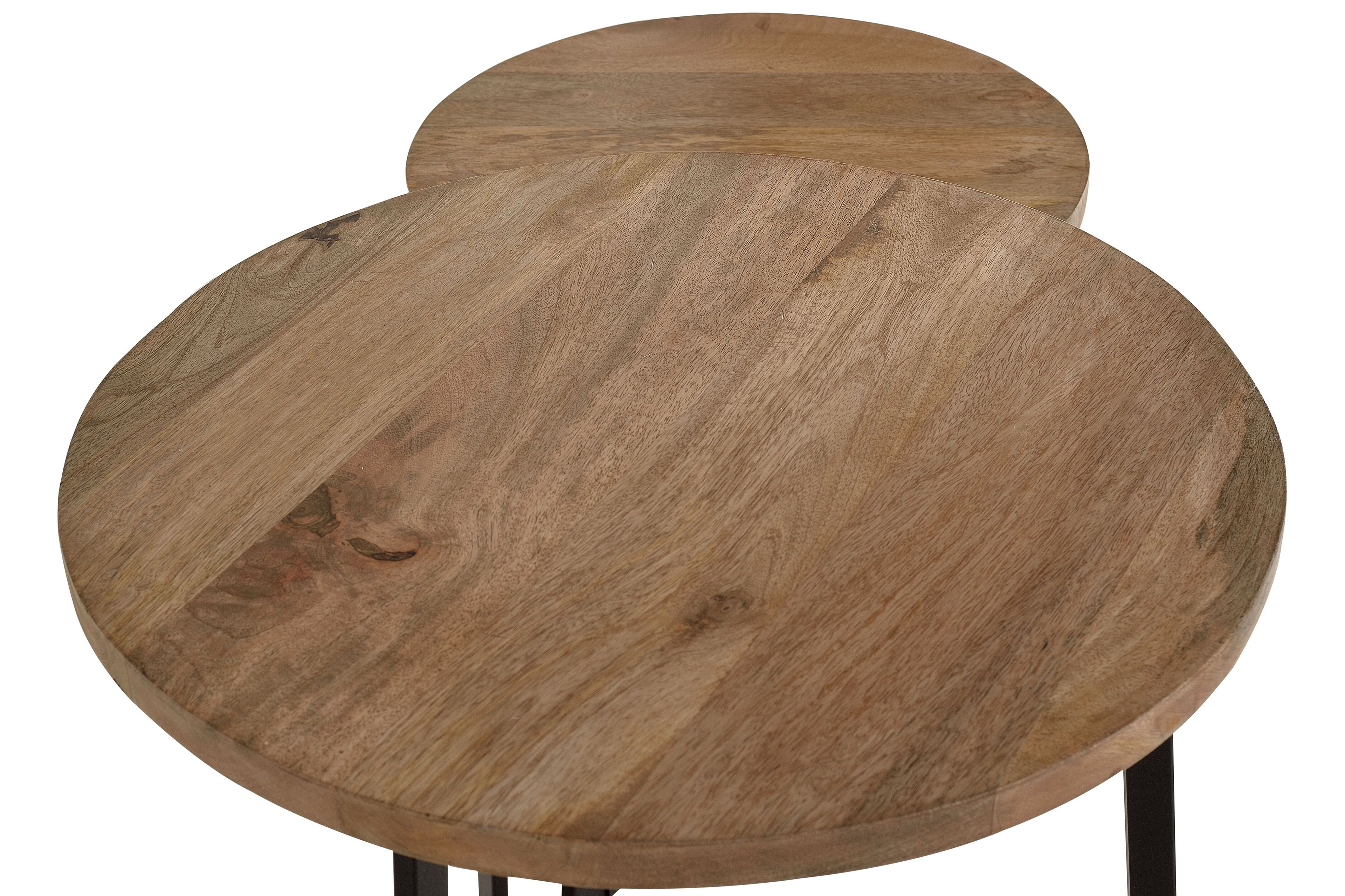 Круглый журнальный столик из манго Giner y Colomer 1223 ARCH-00037199 - Вид №1