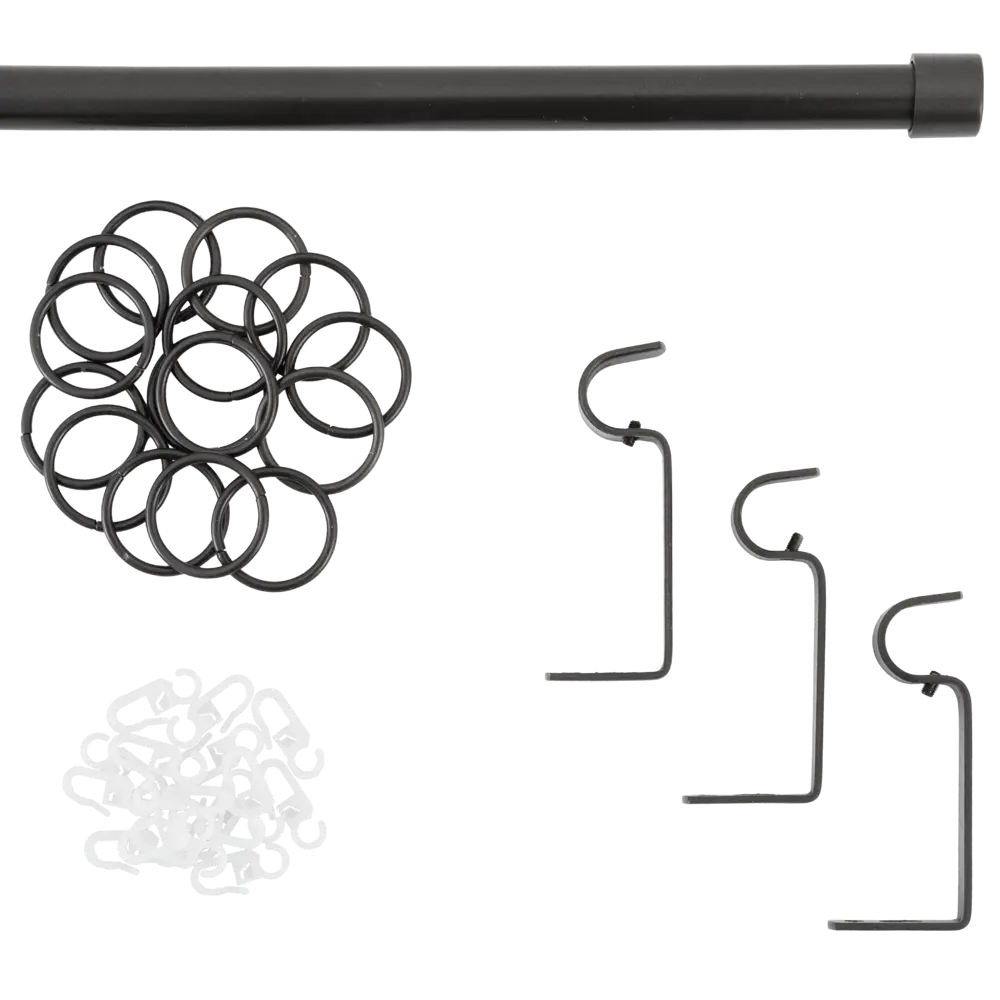 Карниз однорядный раздвижной 160-320 см металл цвет венге ORBIS STLM-2104824 - Вид №1