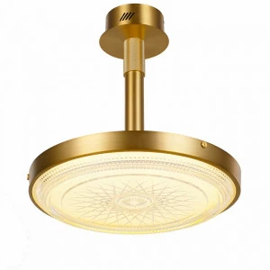 Светильник подвесной хрустальный 37х42 см золотой Delight Collection MX18006004-1A DELIGHT COLLECTION ДИЗАЙНЕРСКИЕ 00-3882402 Золото;прозрачный