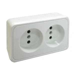 Розетка LK STANDARD 2-ая, без заземления со шторками, белая 13437084 STLM-2021104