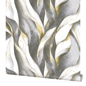 ELYSIUM Каменный цветок — серые флизелиновые обои с абстрактным узором 89389838