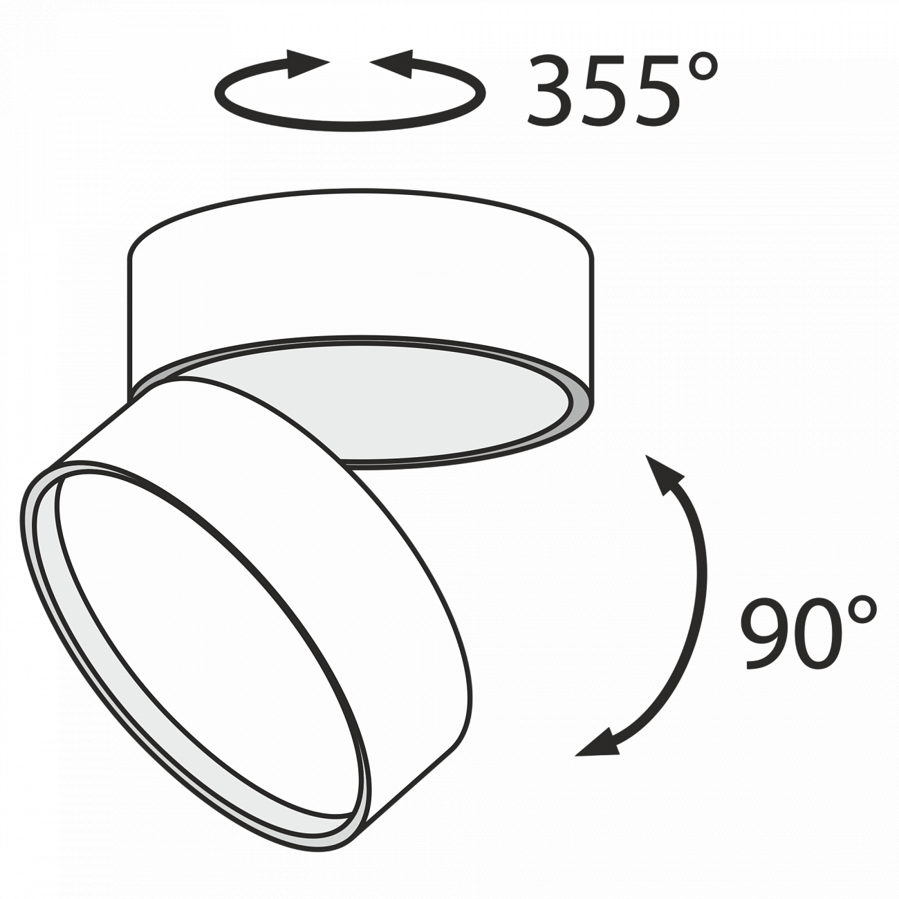 Спот потолочный светодиодный поворотный 12 см белый Onda C024CL-L18W4K TECHNICAL CEILING & WALL, ЭЛИТНЫЕ 00-3957006 Белый  - Вид №3