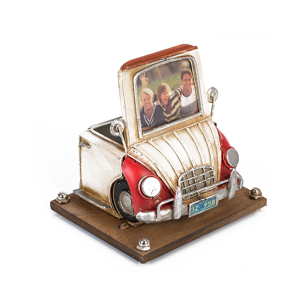 1404B-1288 Фоторамка с подставкой для ручек 15 х 18 см "Автомобиль красный с белым" PLATINUM 