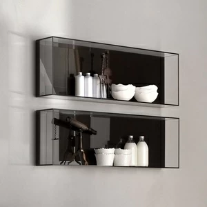 Toscoquattro Шкаф-полка стеклянный для ванной SPECCHIERE мокко