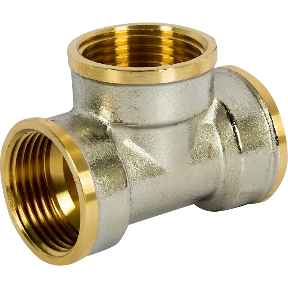 Тройник 1/2" ВР мм никелированная латунь 027-8891 81962391 STLM-2173655 Santreyd 