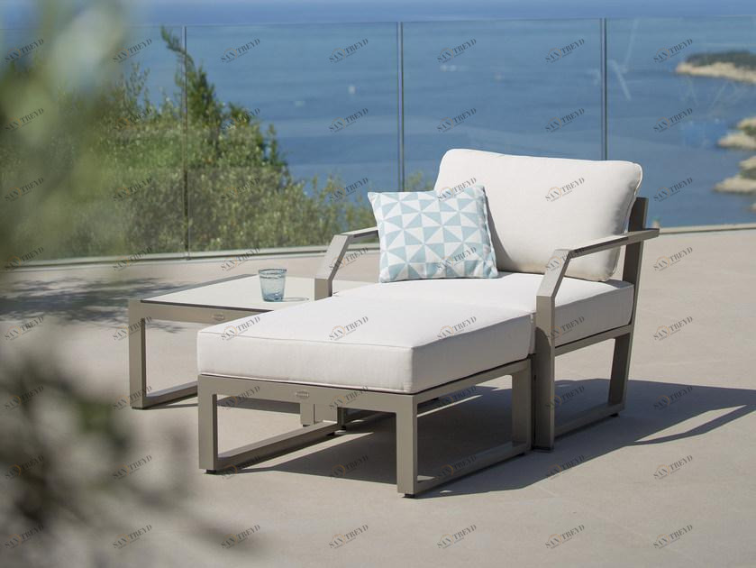 Les jardins Мягкое садовое кресло из олефина с подлокотниками Xenah sun-id-1356743