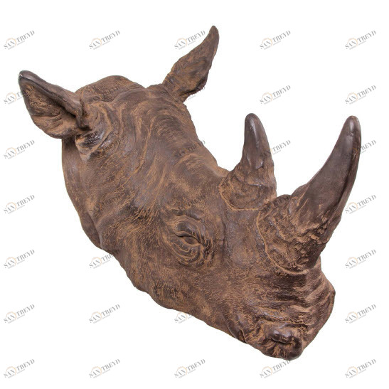 Статуэтка декоративная коричневая Rhino Head PUSHA PUSHA 062716 Коричневый 