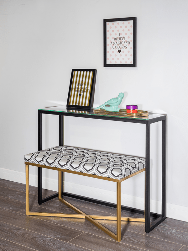 Консоль черная со стеклянной столешницей FOR MISS  263968 Прозрачный;черный  - Вид №3