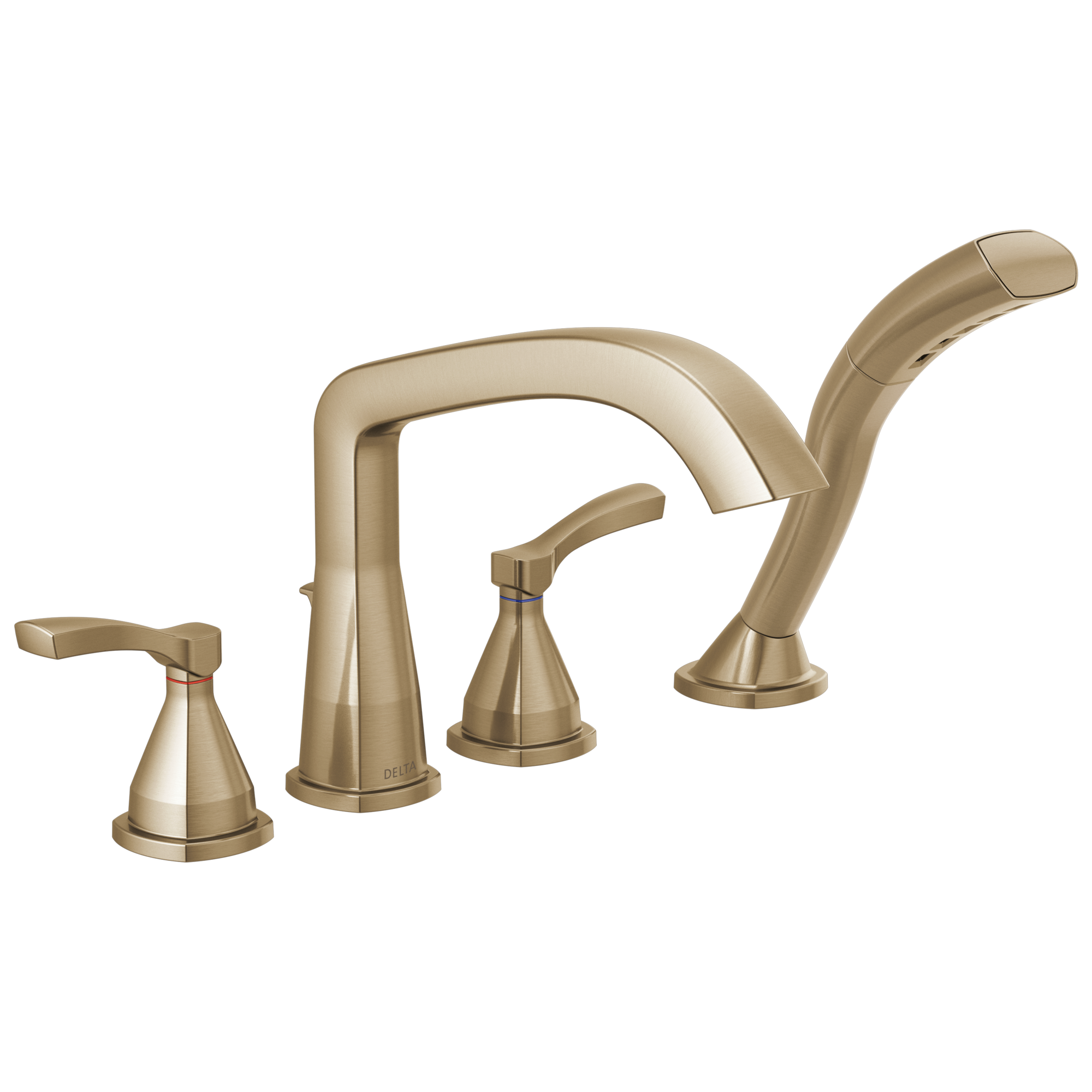 T4776-CZ Римская ванна с четырьмя отверстиями Delta Faucet Stryke Шампанское бронза 