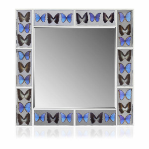 600341,1 ABHIKA ЗЕРКАЛО БАБОЧКА SQ MIR H130 WHITE