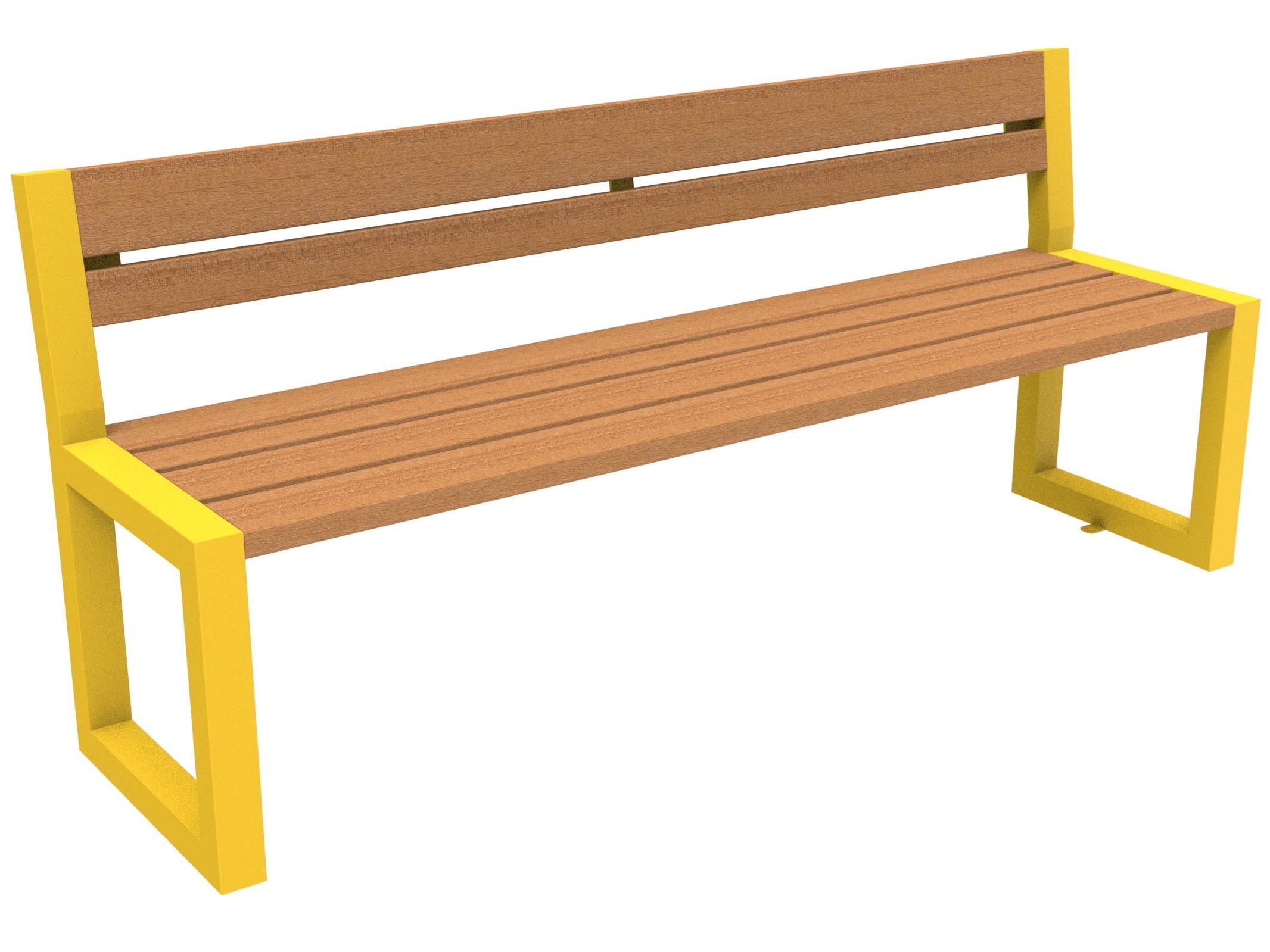 Скамья из окуме со спинкой Lazzari ритм ARCH-00140158 - Вид №21