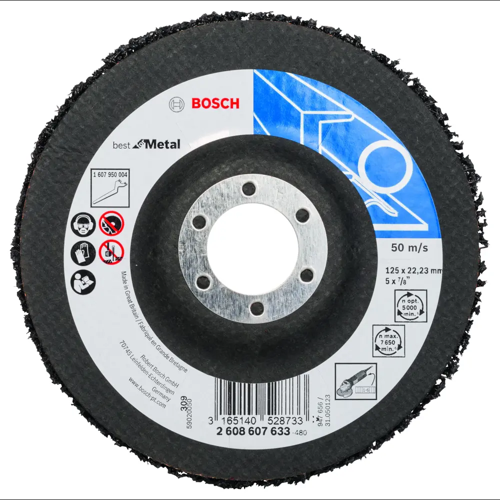 Диск зачистной по стали Bosch 2608607633 125x22.2 мм 83497198 STLM-2033776 BOSCH PROFESSIONAL 