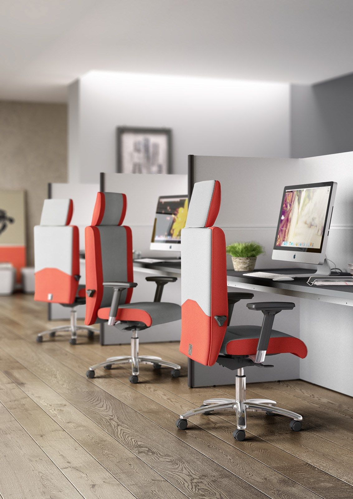 5 спиц подлокотник ткань поворотный операционный стул офис Leyform Non Stop 24H ARCH-00139022 - Вид №1