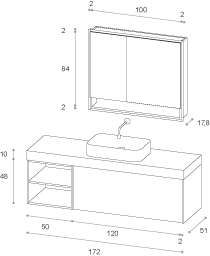 Kami 18 – 09 Mastella  Kami  Комплект мебели для ванной - Вид №3