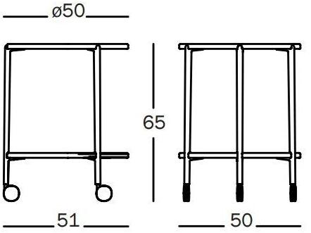 Magis Низкий алюминиевый журнальный столик на колесиках sun-id-1443183 - Вид №2