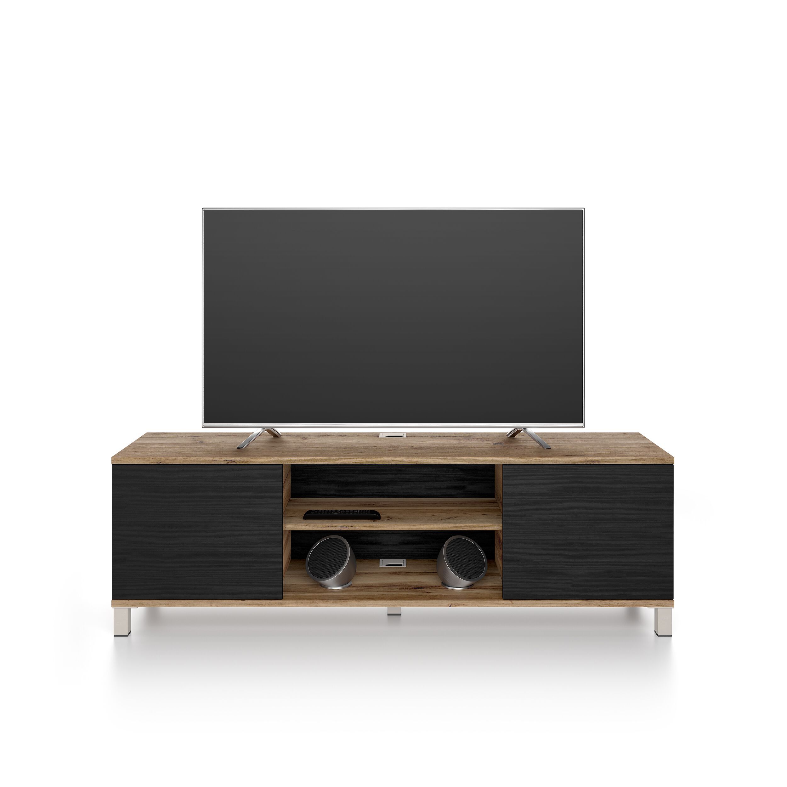 Мебель для телевизора из меламиновой ткани с системой кабельных втулок и распашными дверцами Mobili Fiver Rachele ARCH-00106865