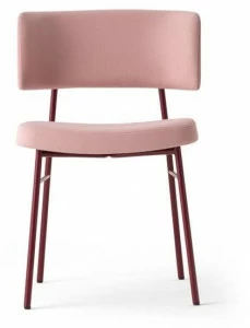 TrabA' Стул с открытой спинкой, обитый тканью Marlen 0161-met-im-marlen