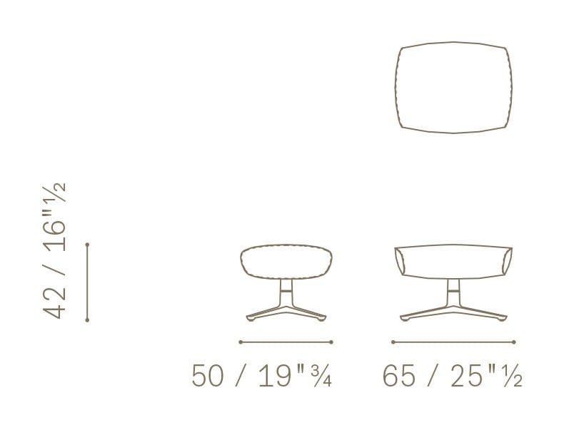 Пуф / кожаная подставка для ног Poltrona Frau коллекция-диваны и кресла ARCH-00138948 - Вид №3