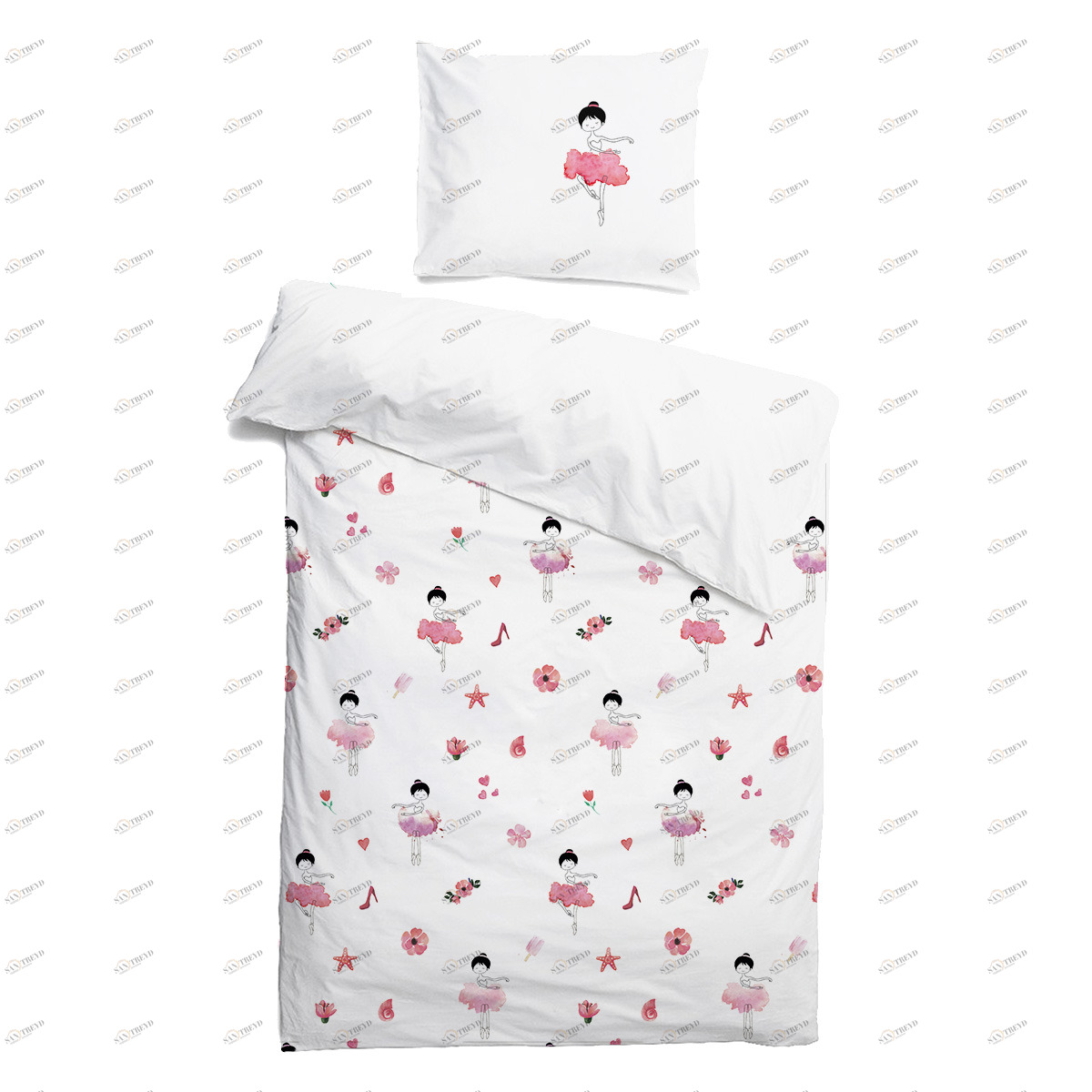 Комплект детского постельного белья "Балерины" VAMVIGVAM  282096 Белый;розовый Santreyd 