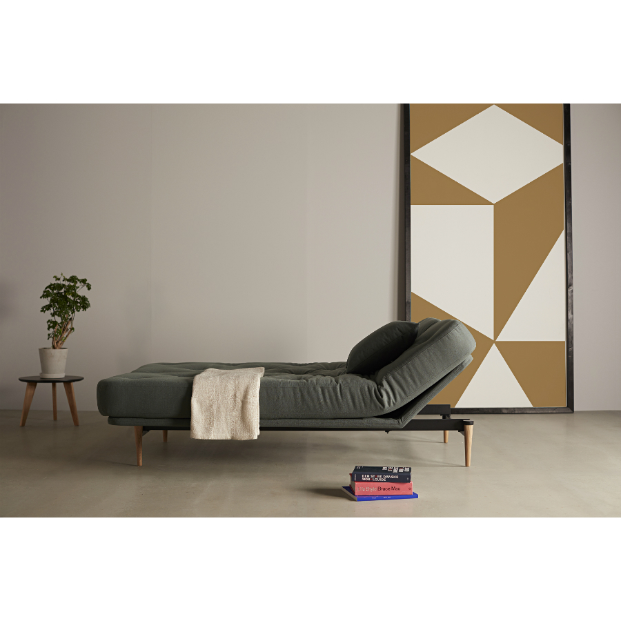 Диван Colpus с матрасом Comfort Spring Button и ножками их светлого дерева, серо-коричневый Innovation Living COLPUS578 - Вид №2