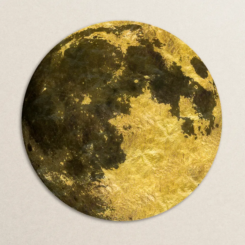 Картина на стекле Postermarket Золотая луна 40x40 см STLM-2171869