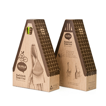 Совок для уборки крошек Sparrow прозрачно-зеленый Qualy QL10119GN - Вид №1