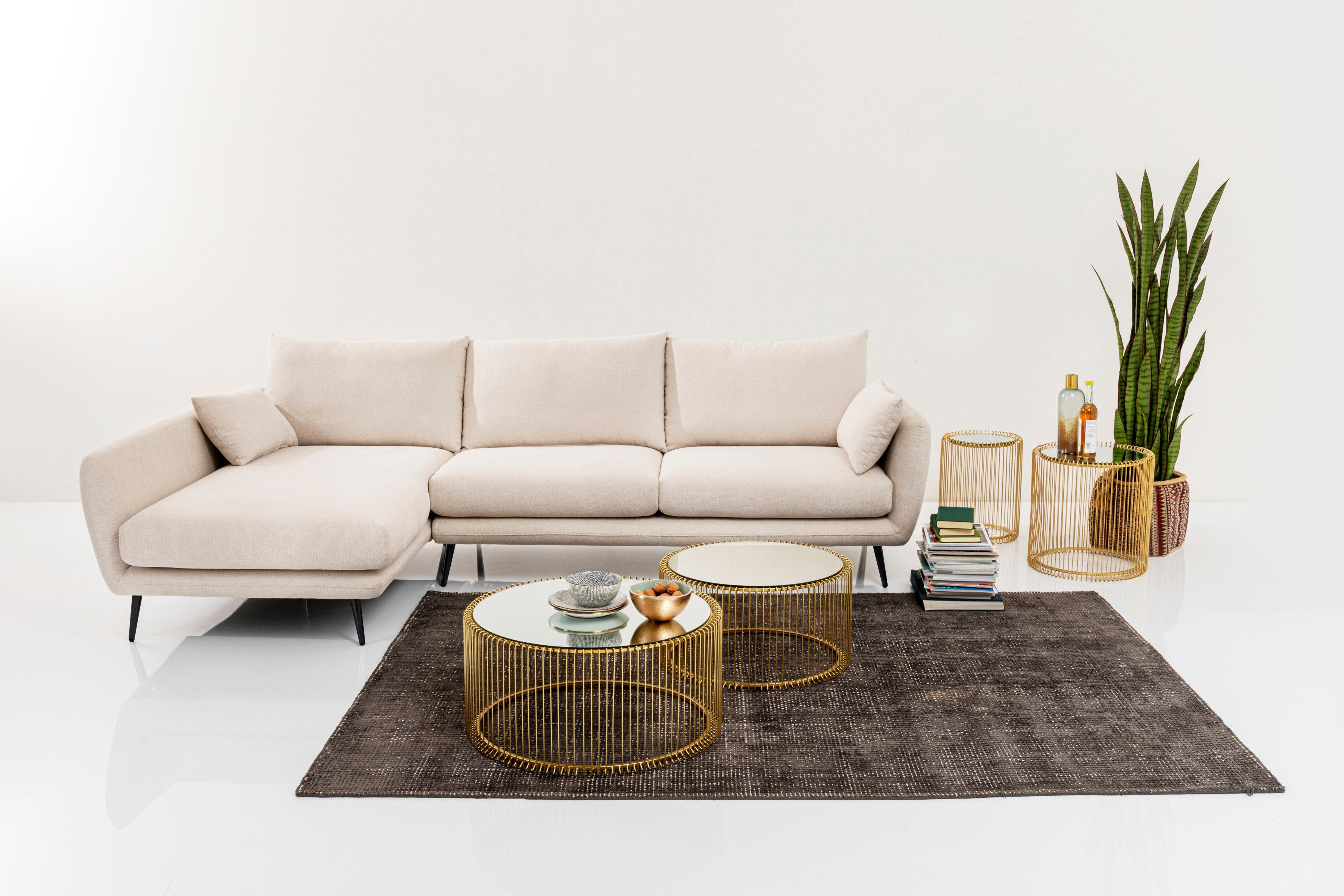 Полиэстер диван с полуостровом KARE Design AMALFI ARCH-00044797 - Вид №12