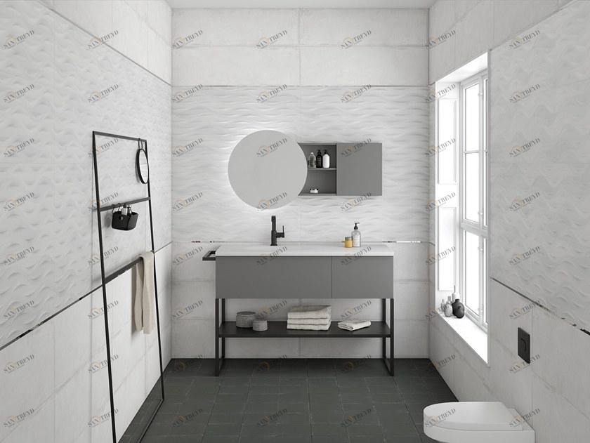 Aparici Белая плитка для стен с эффектом энкаустики Tango sun-id-1352399