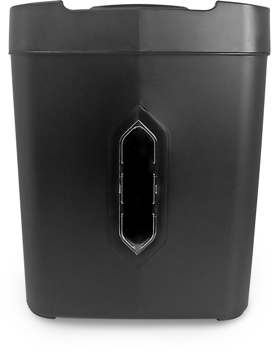 УМ22-4 Уничтожитель документов , din p-4 (4 ур-нь секр.), фрагмент 4х35мм, 14 лист (70г/м2), cd/пл.карты/скрепки/скобы, 22 литра Гелеос Santreyd  - Вид №3