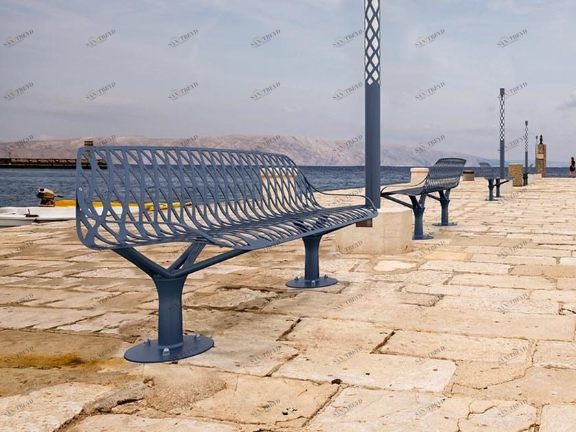 GHM-ECLATEC Скамья из металла со спинкой Kea sun-id-1475425